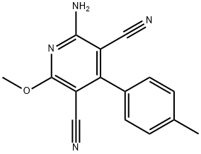 2-amino-6-methoxy-4-(4-methylphenyl)-3,5-pyridinedicarbonitrile|