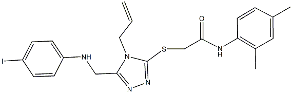 2-({4-allyl-5-[(4-iodoanilino)methyl]-4H-1,2,4-triazol-3-yl}sulfanyl)-N-(2,4-dimethylphenyl)acetamide|