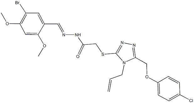 570417-96-8 2-({4-allyl-5-[(4-chlorophenoxy)methyl]-4H-1,2,4-triazol-3-yl}sulfanyl)-N'-(5-bromo-2,4-dimethoxybenzylidene)acetohydrazide