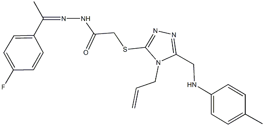 570418-16-5 2-{[4-allyl-5-(4-toluidinomethyl)-4H-1,2,4-triazol-3-yl]sulfanyl}-N'-[1-(4-fluorophenyl)ethylidene]acetohydrazide