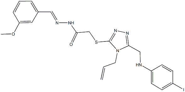 2-({4-allyl-5-[(4-iodoanilino)methyl]-4H-1,2,4-triazol-3-yl}sulfanyl)-N