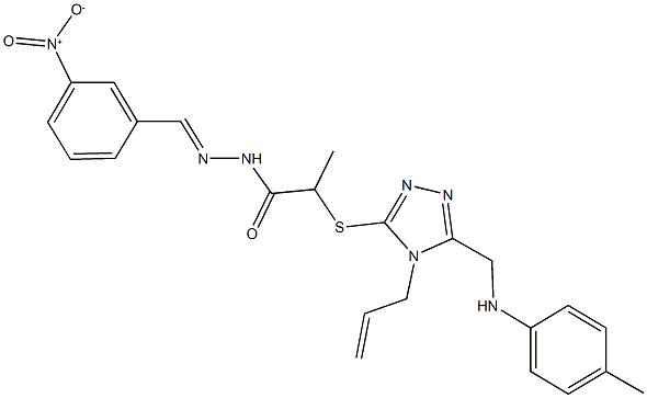 570418-74-5 2-{[4-allyl-5-(4-toluidinomethyl)-4H-1,2,4-triazol-3-yl]sulfanyl}-N'-{3-nitrobenzylidene}propanohydrazide