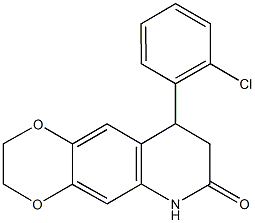 9-(2-chlorophenyl)-2,3,8,9-tetrahydro[1,4]dioxino[2,3-g]quinolin-7(6H)-one,571161-71-2,结构式