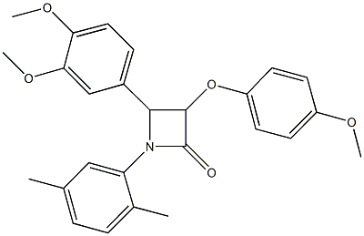 571162-00-0 4-(3,4-dimethoxyphenyl)-1-(2,5-dimethylphenyl)-3-(4-methoxyphenoxy)-2-azetidinone