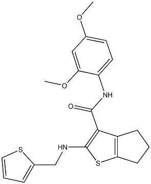 N-(2,4-dimethoxyphenyl)-2-[(2-thienylmethyl)amino]-5,6-dihydro-4H-cyclopenta[b]thiophene-3-carboxamide|