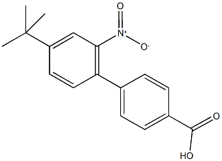 4'-tert-butyl-2-nitro-1,1'-biphenyl-4-carboxylic acid 结构式