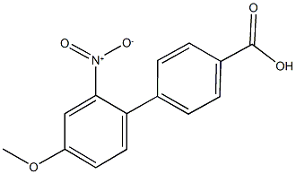 2'-nitro-4'-methoxy[1,1'-biphenyl]-4-carboxylic acid,5728-49-4,结构式
