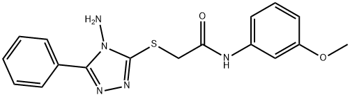 2-[(4-amino-5-phenyl-4H-1,2,4-triazol-3-yl)sulfanyl]-N-(3-methoxyphenyl)acetamide|