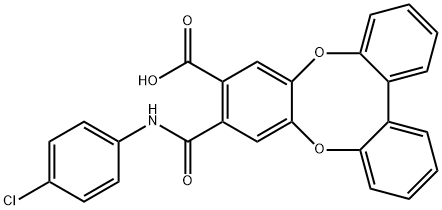 8-[(4-chloroanilino)carbonyl]tribenzo[b,e,g][1,4]dioxocine-7-carboxylic acid,573694-29-8,结构式