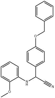 [4-(benzyloxy)phenyl](2-methoxyanilino)acetonitrile Struktur