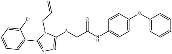 2-{[4-allyl-5-(2-bromophenyl)-4H-1,2,4-triazol-3-yl]sulfanyl}-N-(4-phenoxyphenyl)acetamide,573706-74-8,结构式