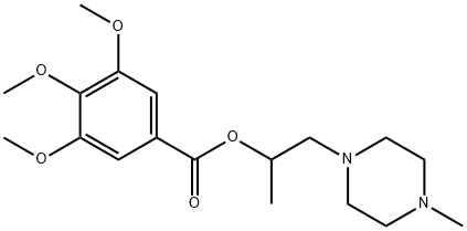 1-methyl-2-(4-methyl-1-piperazinyl)ethyl 3,4,5-trimethoxybenzoate Struktur