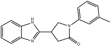 4-(1H-BENZIMIDAZOL-2-YL)-1-(3-METHYLPHENYL)PYRROLIDI Struktur