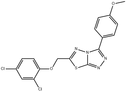 6-[(2,4-dichlorophenoxy)methyl]-3-(4-methoxyphenyl)[1,2,4]triazolo[3,4-b][1,3,4]thiadiazole Struktur