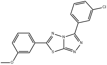 3-[3-(3-chlorophenyl)[1,2,4]triazolo[3,4-b][1,3,4]thiadiazol-6-yl]phenyl methyl ether,573940-93-9,结构式