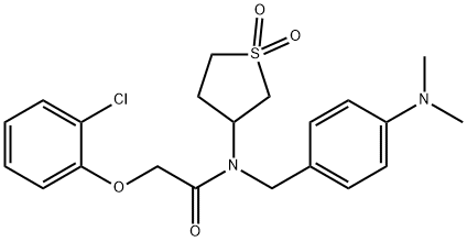 2-(2-chlorophenoxy)-N-[4-(dimethylamino)benzyl]-N-(1,1-dioxidotetrahydro-3-thienyl)acetamide Structure