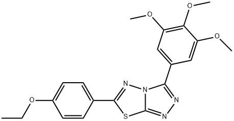 6-(4-ethoxyphenyl)-3-(3,4,5-trimethoxyphenyl)[1,2,4]triazolo[3,4-b][1,3,4]thiadiazole 化学構造式