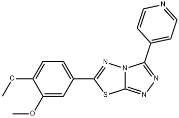 6-(3,4-dimethoxyphenyl)-3-(4-pyridinyl)[1,2,4]triazolo[3,4-b][1,3,4]thiadiazole,573946-69-7,结构式