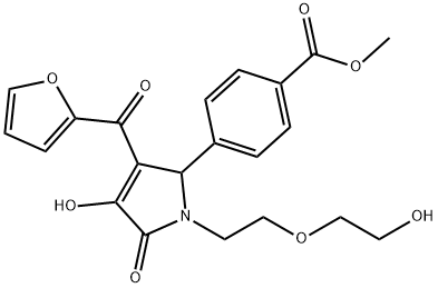 methyl 4-{3-(2-furoyl)-4-hydroxy-1-[2-(2-hydroxyethoxy)ethyl]-5-oxo-2,5-dihydro-1H-pyrrol-2-yl}benzoate Structure