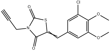5-(3-chloro-4,5-dimethoxybenzylidene)-3-(2-propynyl)-1,3-thiazolidine-2,4-dione Structure