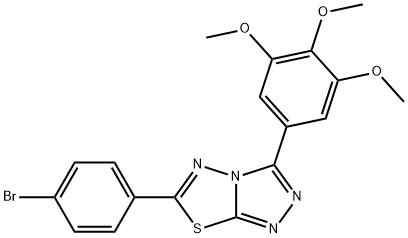 6-(4-bromophenyl)-3-(3,4,5-trimethoxyphenyl)[1,2,4]triazolo[3,4-b][1,3,4]thiadiazole,573950-82-0,结构式