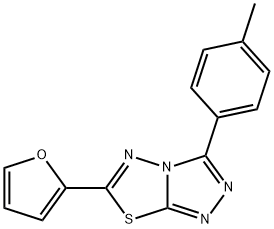 6-(2-furyl)-3-(4-methylphenyl)[1,2,4]triazolo[3,4-b][1,3,4]thiadiazole 化学構造式