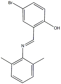 4-bromo-2-{[(2,6-dimethylphenyl)imino]methyl}phenol Structure