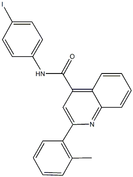 N-(4-iodophenyl)-2-(2-methylphenyl)-4-quinolinecarboxamide Struktur