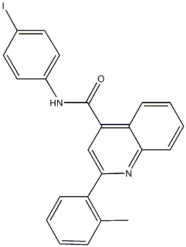 N-(4-iodophenyl)-2-(2-methylphenyl)-4-quinolinecarboxamide Structure