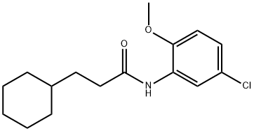 N-(5-chloro-2-methoxyphenyl)-3-cyclohexylpropanamide Structure