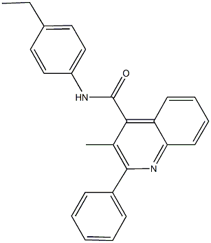 N-(4-ethylphenyl)-3-methyl-2-phenyl-4-quinolinecarboxamide Struktur