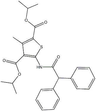 diisopropyl 5-[(diphenylacetyl)amino]-3-methyl-2,4-thiophenedicarboxylate,573994-35-1,结构式