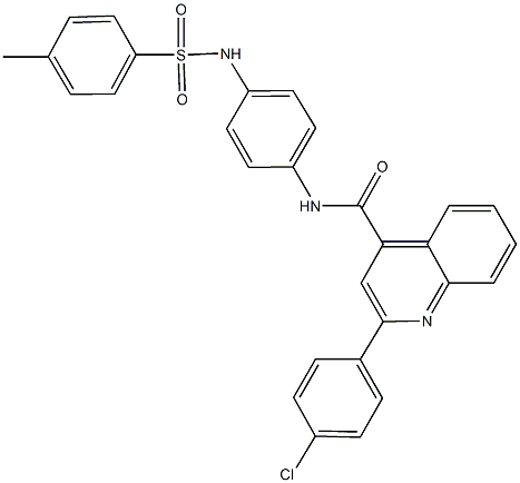 2-(4-chlorophenyl)-N-(4-{[(4-methylphenyl)sulfonyl]amino}phenyl)-4-quinolinecarboxamide|