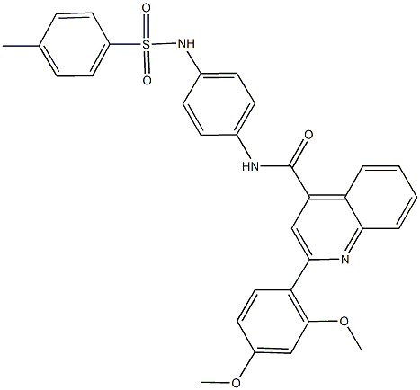 2-(2,4-dimethoxyphenyl)-N-(4-{[(4-methylphenyl)sulfonyl]amino}phenyl)-4-quinolinecarboxamide 化学構造式