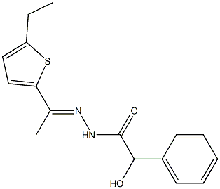 N'-[1-(5-ethyl-2-thienyl)ethylidene]-2-hydroxy-2-phenylacetohydrazide Struktur