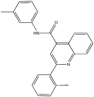 2-(2-methylphenyl)-N-(3-methylphenyl)-4-quinolinecarboxamide 结构式