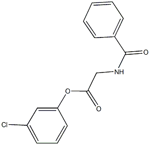 3-chlorophenyl (benzoylamino)acetate 结构式