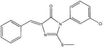5-benzylidene-3-(3-chlorophenyl)-2-(methylsulfanyl)-3,5-dihydro-4H-imidazol-4-one 结构式