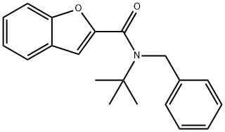 N-benzyl-N-(tert-butyl)-1-benzofuran-2-carboxamide Struktur