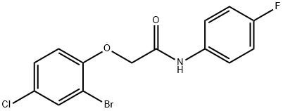 2-(2-bromo-4-chlorophenoxy)-N-(4-fluorophenyl)acetamide Structure