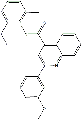 N-(2-ethyl-6-methylphenyl)-2-(3-methoxyphenyl)-4-quinolinecarboxamide,574720-48-2,结构式