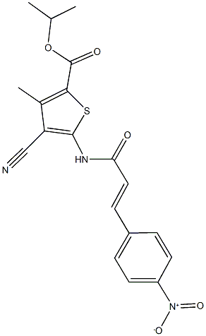 isopropyl 4-cyano-5-[(3-{4-nitrophenyl}acryloyl)amino]-3-methyl-2-thiophenecarboxylate|