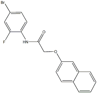 N-(4-bromo-2-fluorophenyl)-2-(2-naphthyloxy)acetamide 结构式