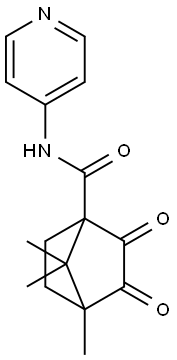 4,7,7-trimethyl-2,3-dioxo-N-(4-pyridinyl)bicyclo[2.2.1]heptane-1-carboxamide,575465-95-1,结构式