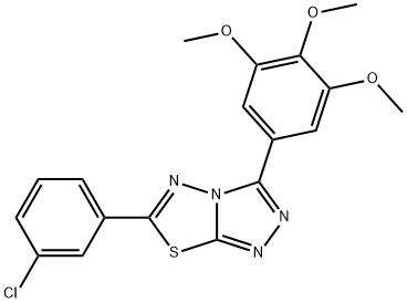 6-(3-chlorophenyl)-3-(3,4,5-trimethoxyphenyl)[1,2,4]triazolo[3,4-b][1,3,4]thiadiazole 化学構造式
