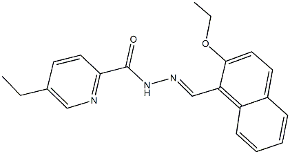 N'-[(2-ethoxy-1-naphthyl)methylene]-5-ethyl-2-pyridinecarbohydrazide 结构式