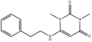 1,3-dimethyl-6-[(2-phenylethyl)amino]-2,4(1H,3H)-pyrimidinedione,5759-78-4,结构式