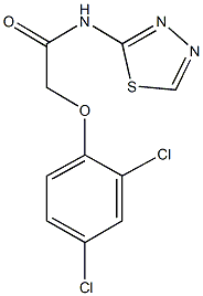 2-(2,4-dichlorophenoxy)-N-(1,3,4-thiadiazol-2-yl)acetamide,57628-13-4,结构式