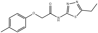 N-(5-ethyl-1,3,4-thiadiazol-2-yl)-2-(4-methylphenoxy)acetamide,57628-28-1,结构式