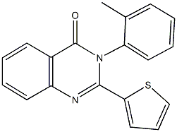 3-(2-methylphenyl)-2-(2-thienyl)-4(3H)-quinazolinone Struktur